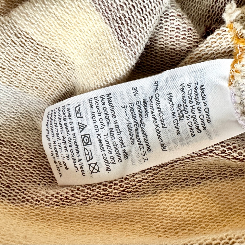 Mile(s) By Madewell Striped Mock Neck Sweater in Mustard and Lavender - Picture 5 of 5